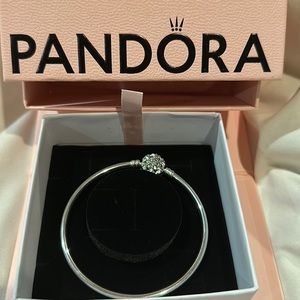 New Pandora silver bangle bracelet. No charms. New in box